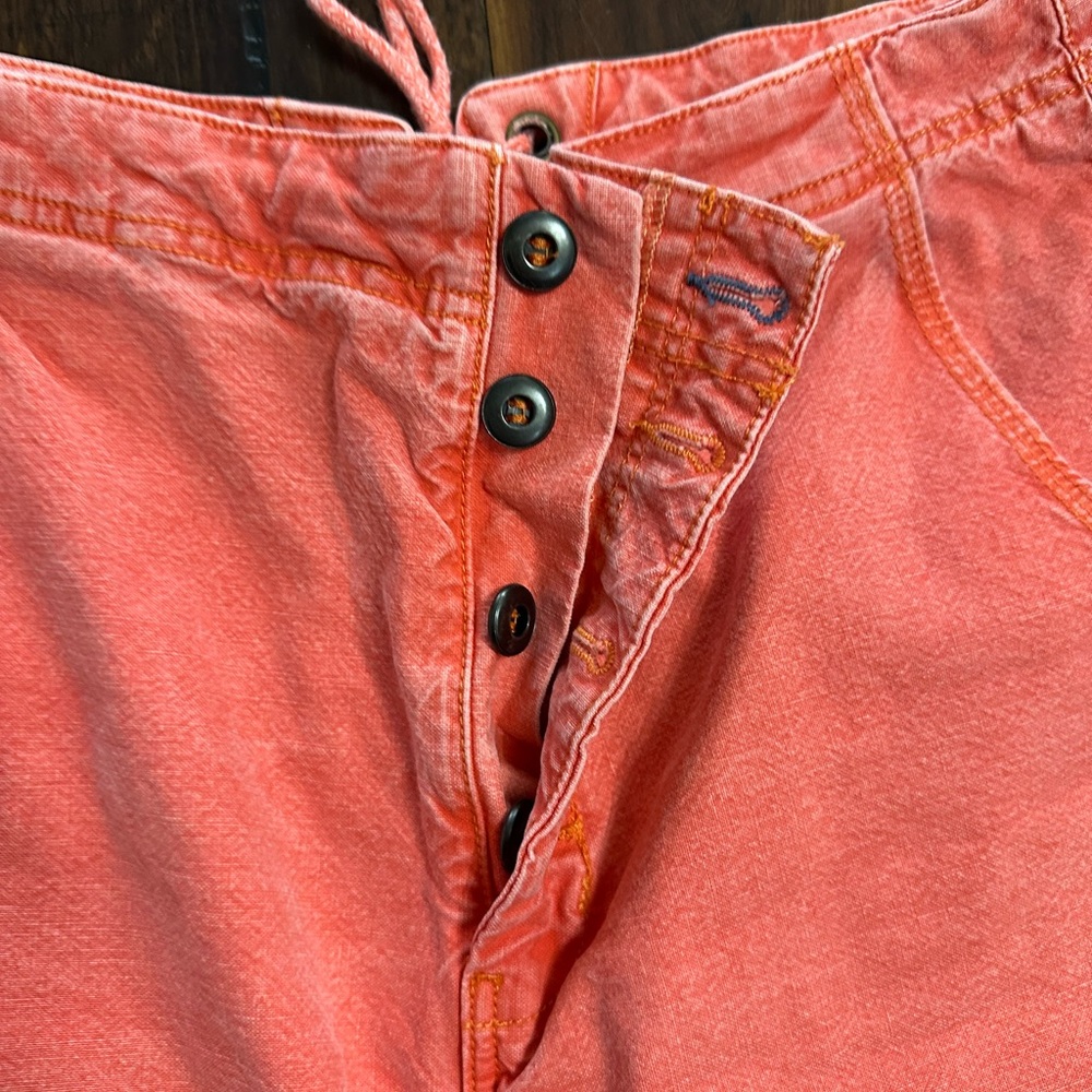 Anthropologie Pilcro Vibrant Coral Wide Trousers - Picture 2 of 6